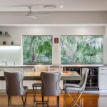 We love the ultra-thick, modern granite breakfast bar.
