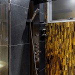 Black and gold luxury bathroom