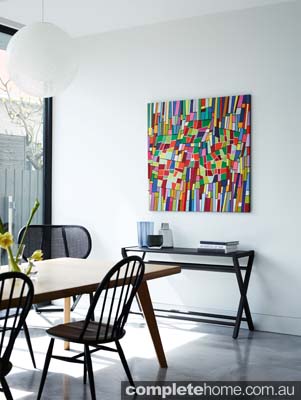 Bold artwork - modern edwardian home
