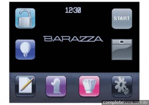 Barazza Velvet oven range display interface