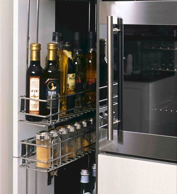 Hidden panel storage for your kitchen