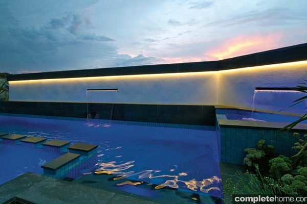 A stunning modern outdoor pool from Baden Pools.