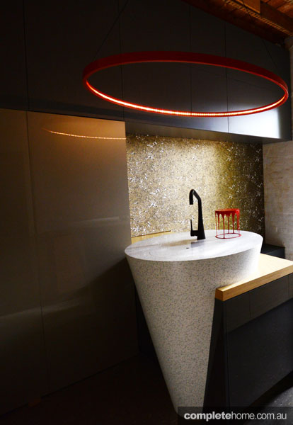 A small round kitchen from Staron.