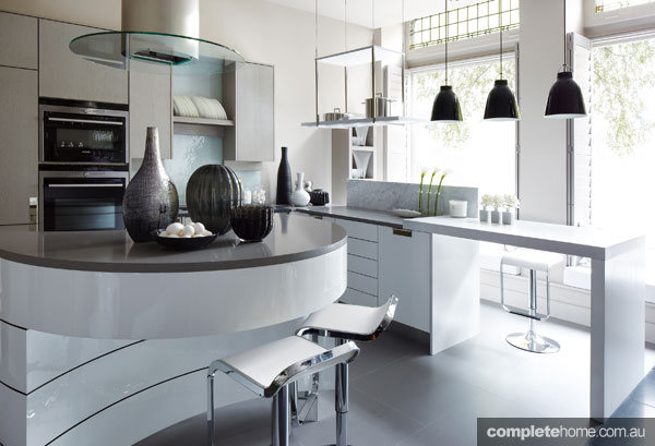 TREND ALERT: Curved kitchen designs - Completehome A circular kitchen from Kelly Hoppen. TREND ALERT: Curved kitchen designs - Completehome A circular kitchen from Kelly Hoppen.