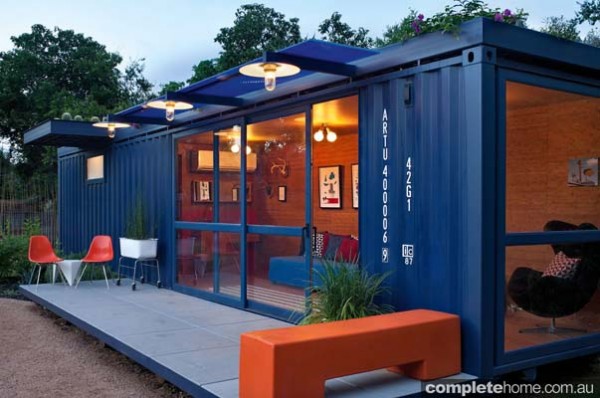 A container guest house is a unique home idea.