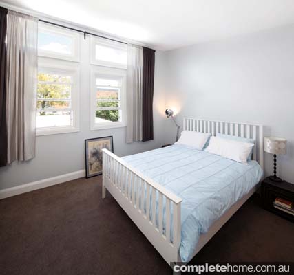 Modular home renovation - master bedroom.