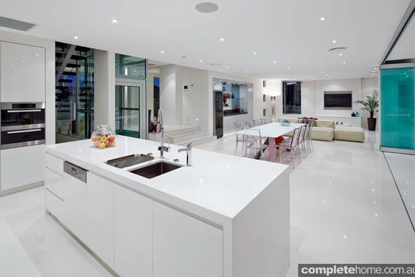 hi gloss kitchen worktops custom design