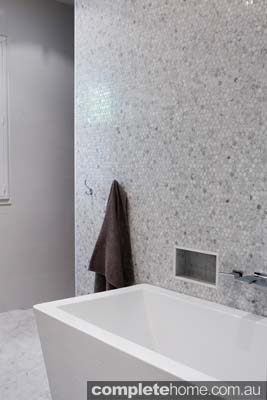 contemporary bathroom design marble tiles