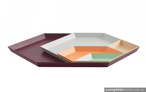 geometric tray set