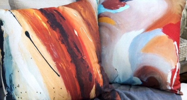 Chloe planinsek designs - brightly coloured cushion