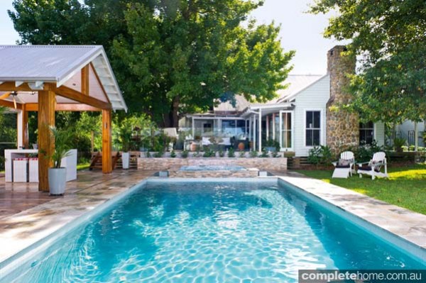 Cabana and pool