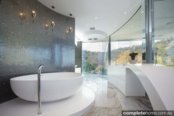 glamorous mosaic bathroom suite