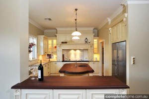 heritage style kitchen timber benchtop