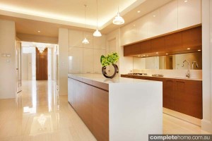 contemporary kitchen isolated benchtop