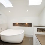 This New York themed bathroom located in Australia is eye-catching and spacious