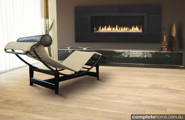 contemporary strip gas fireplace