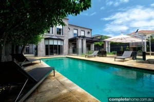 sandstone rectangular pool