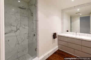 modern marble shower