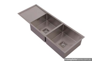 hafele double sink with drying area