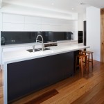 Black and white contemporary kitchen