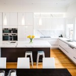 Modern Kitchen, Timber Floor, Stone Island Bench, White