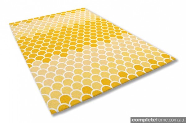 Popcorn Yellow Ombre rug