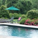 Pool near garden