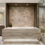 A stone-encased bath is a must-have luxury in a penthouse of this calibre