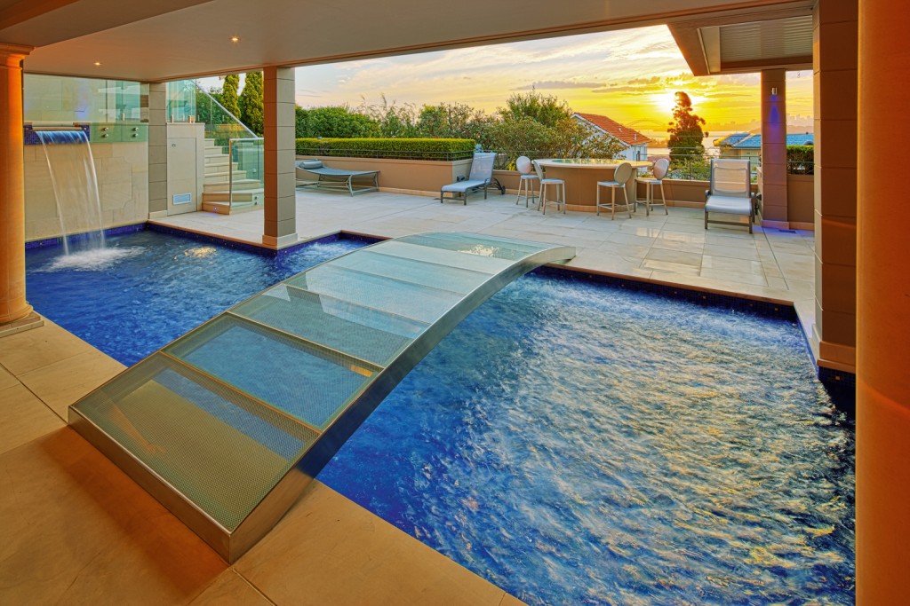 Pool with very cool bridge feature