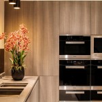 A chef’s dream, the kitchen  features an array of appliances including a double oven and steamer