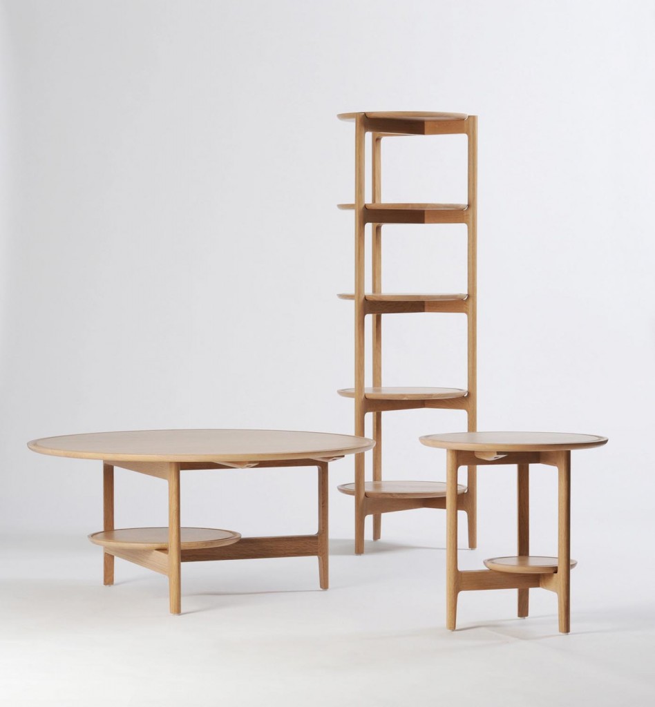 4 Ercol lamp coffee and shelves