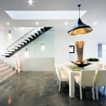 The mix of concrete and glass sets the mood in this modern household