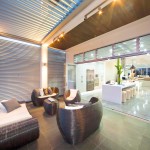 A covered outdoor area enables the space to be enjoyed no matter the season
