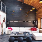 Clusters of lights utilise the high ceilings by hanging at different lengths