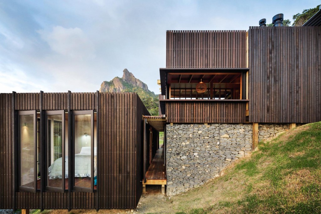The gabion wall, which is practical and stunning to look at