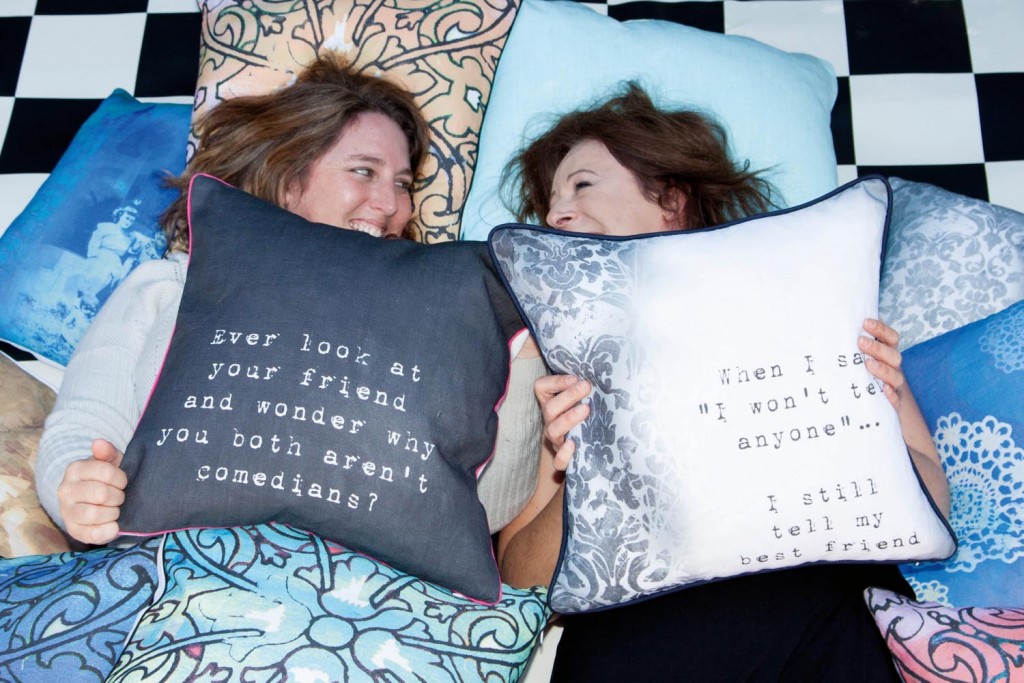Eriana & Lynie - creators of the Sisterhood Cushion Collection