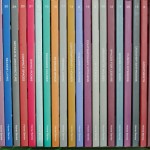 Add colour to your space as well as reading material by using books as accessories