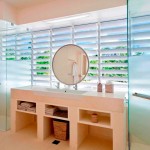 Altair Louvres in Bathrooms behind mirror
