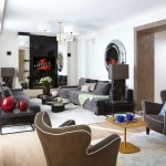 Comfort is king in this living room, with greys and browns adding to the laidback atmosphere