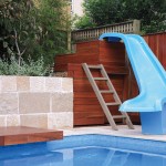 Waterslide family-friendly pool