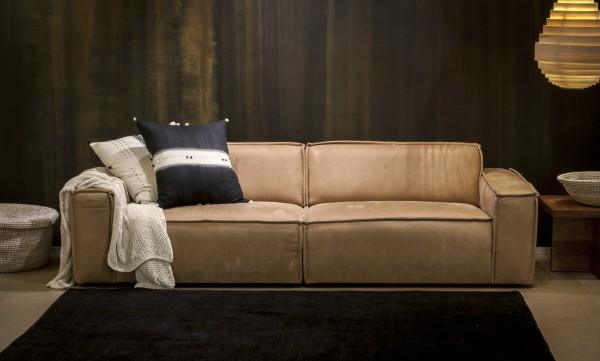 Edge sofa in soft tan leather, spenceandlyda.com.au
