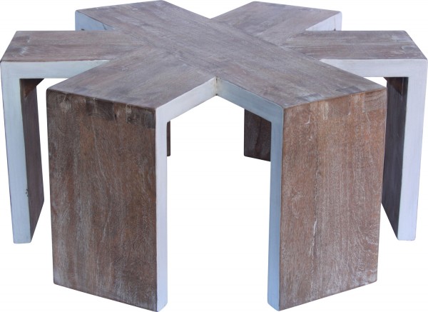 Asterisk coffee table in washed white, orsonandblake.com.au