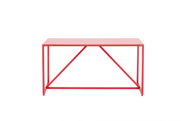 Strut table in watermelon, $999, bludot.com.au 