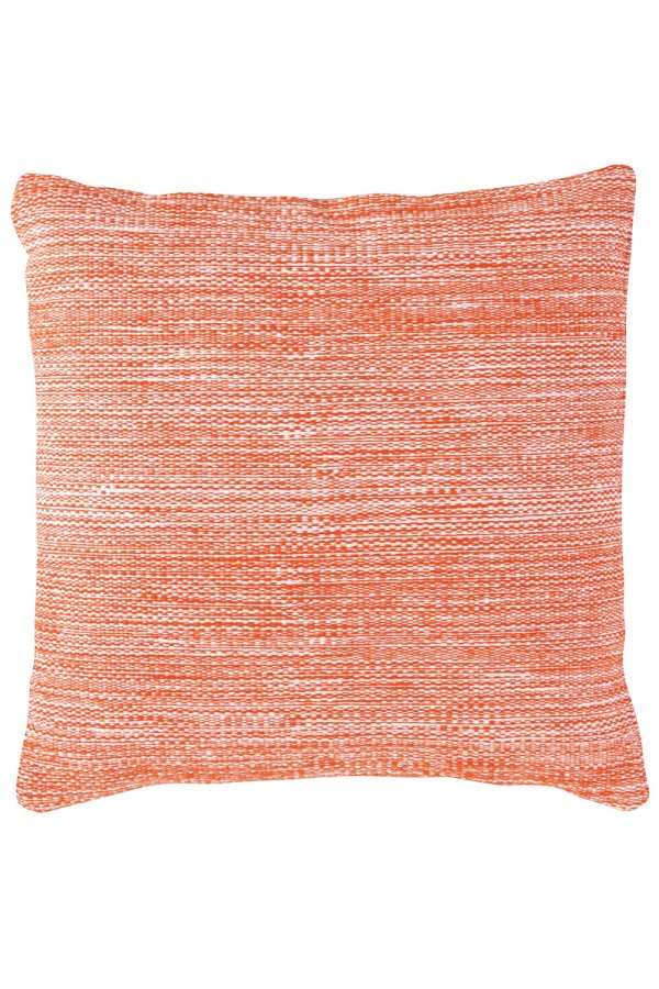 Mingled tangerine indoor–outdoor pillow, $80, freshamerican.annieselke.com