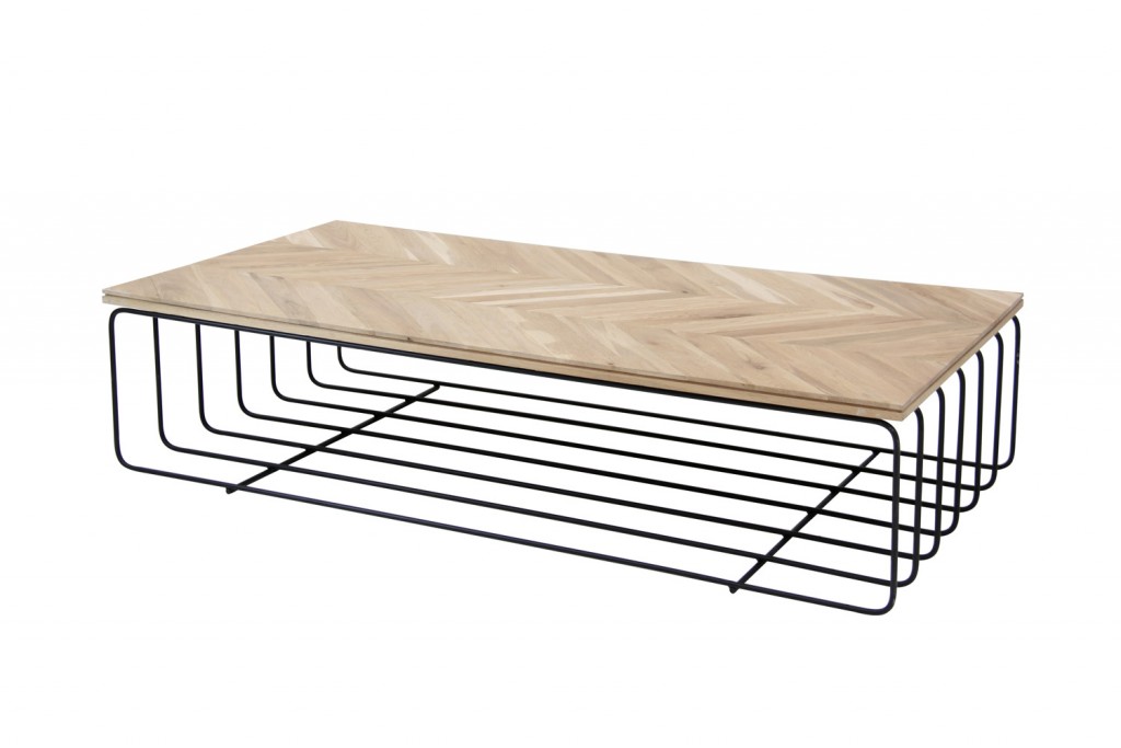 For a unique look that won’t be repeated throughout the homes of your friends, the Bianca table features seven black steel curved legs and a natural oak, parquetry-style tabletop. vavoom.com.au