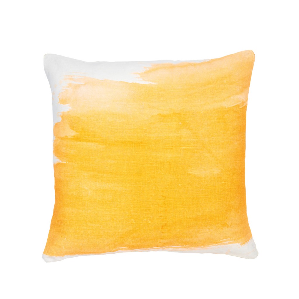 Splash fluoro orange cushion, $155, bonnieandneil.com.au 
