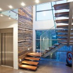 This contemporary home was built with a variety of materials.