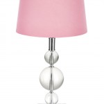 Carmen glass metal lamp base with drum shade in Cyclamen, $199, laura-ashley.com.au
