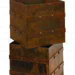 Square Rivet planters with slightly elevated feet from Entanglements www.entanglements.com.au