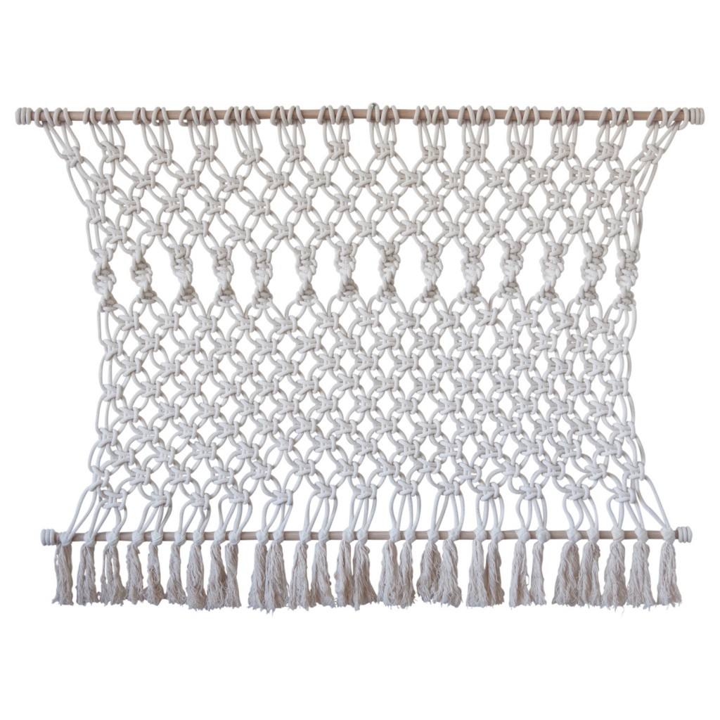 Macramé headboard, ecochic.com.au